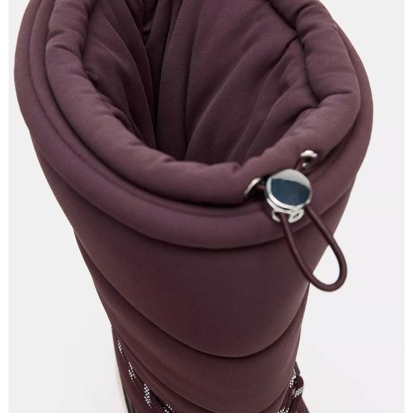 Zara Women's Burgundy ‘ski’ line Winter Boots - Picture 3 of 10
